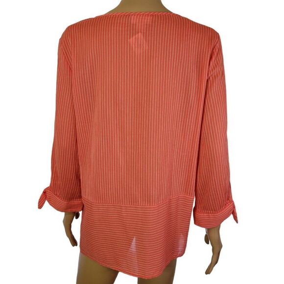 Liz Claiborne Striped Tunic Top (Size S) - Picture 4 of 7